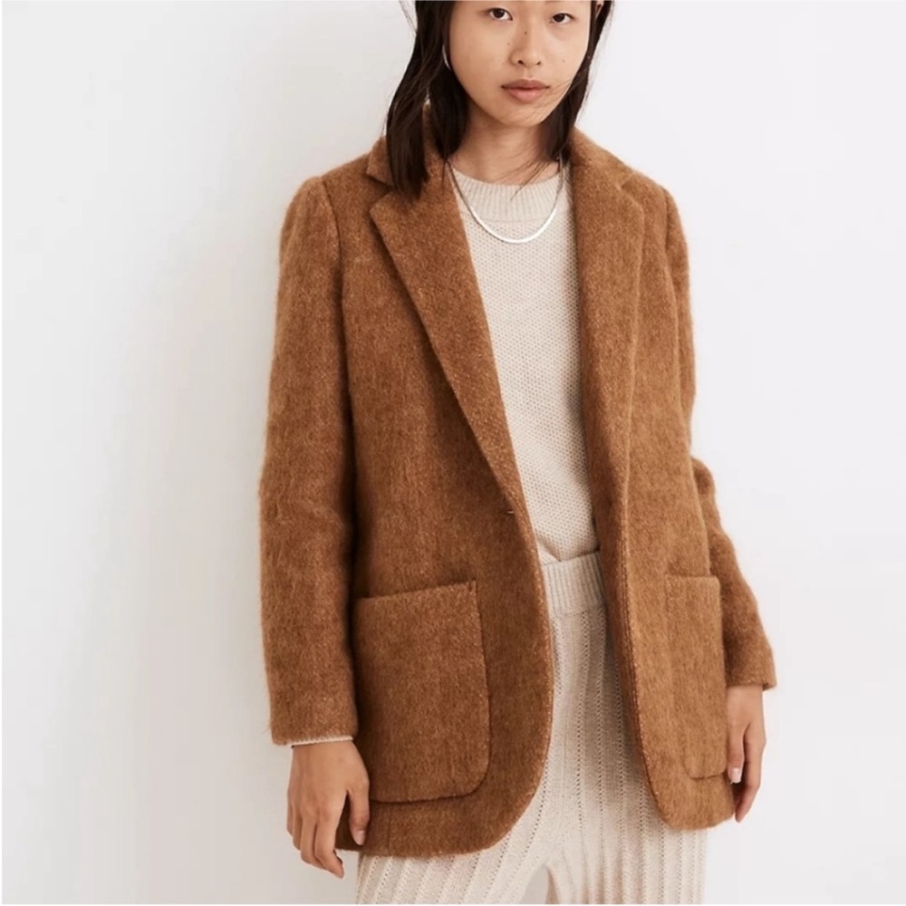 Madewell Cozy Camel Brown Blazer